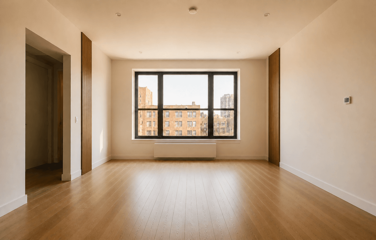 Empty room before virtual staging